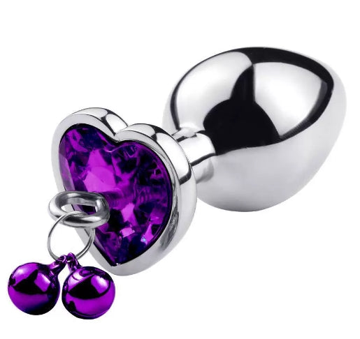 Heart Shaped Metal Anal Plug