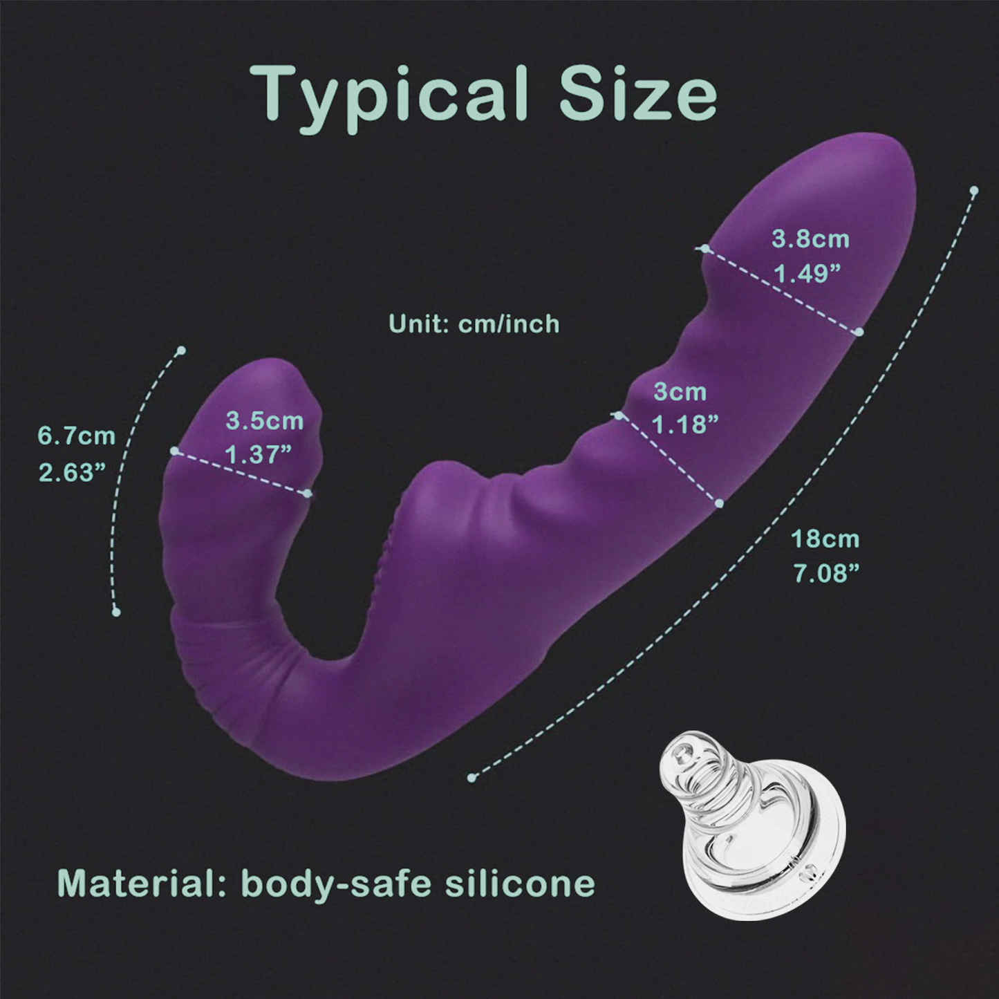 Strapless Vibrating Strap On