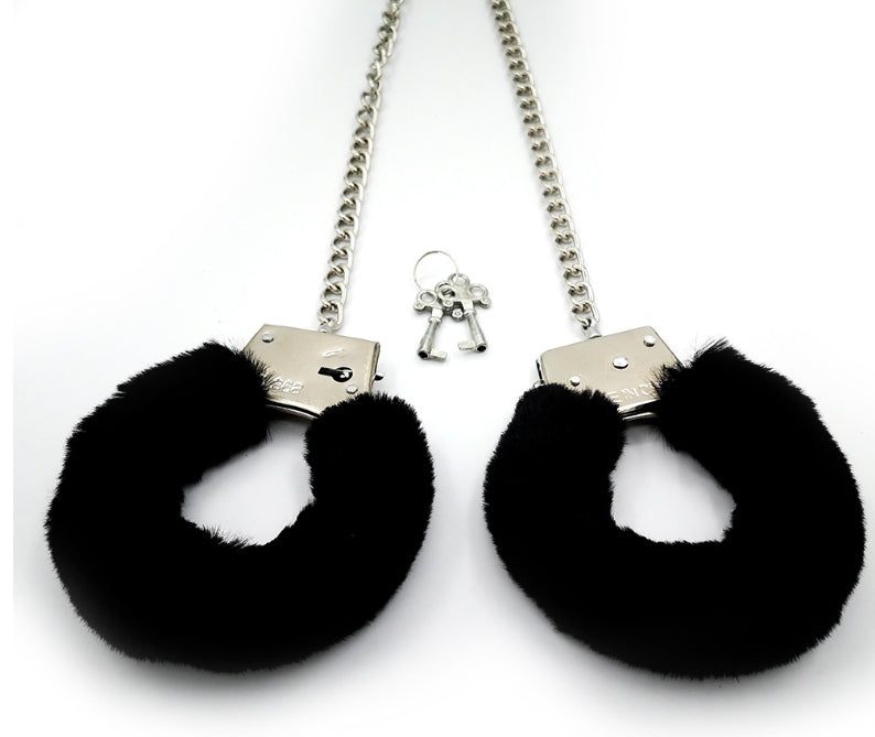 Furry Handcuffs With Butt Plug
