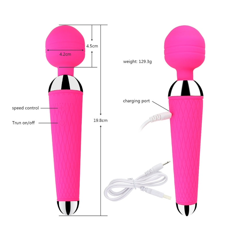 360 Degree Bending Wand Vibrator