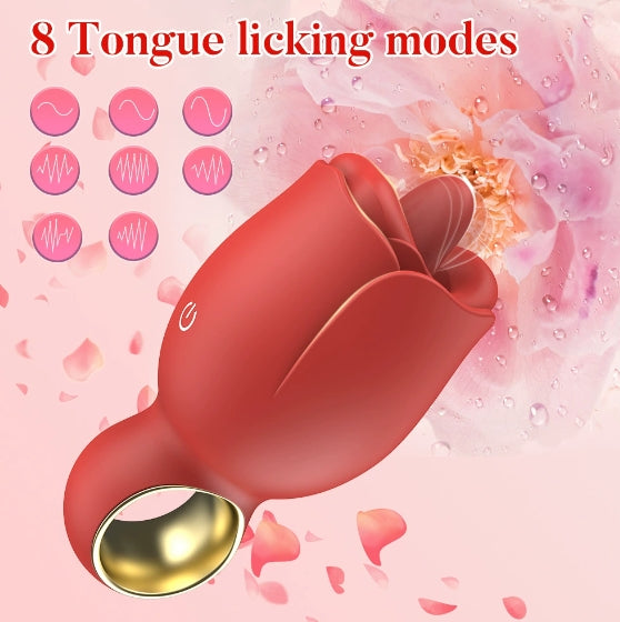 Rose Rotating Tongue Vibrator