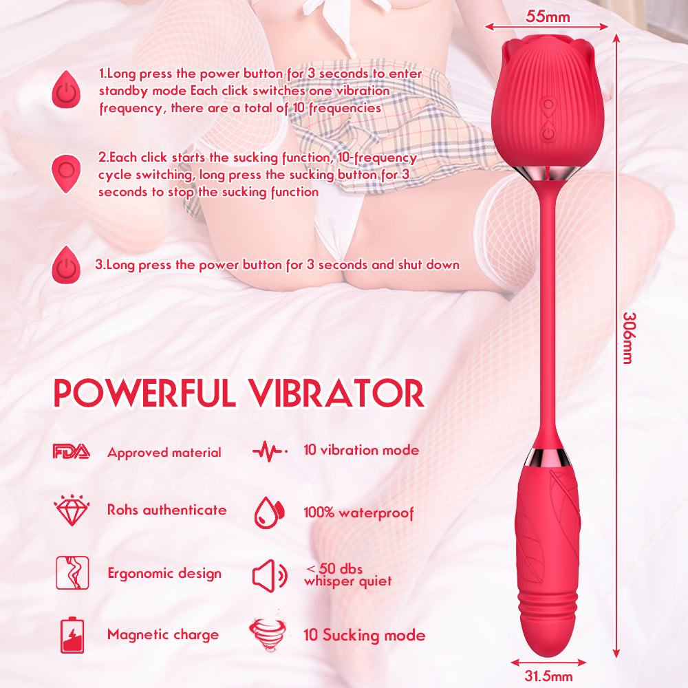 Double Ended Rose Vibrator