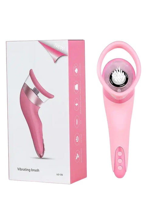 Pink Pulse – Suction Pleasure with Soft Brush Tease